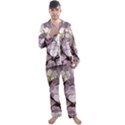 Peach Blossom Seamless Pattern Vector Men s Satin Pajamas Long Pants Set View1