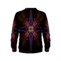 Fractal Cross Blue Geometric Kids  Sweatshirt View2