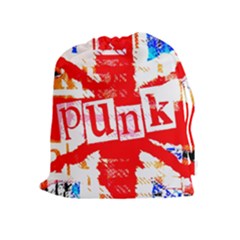 Punk Union Jack Drawstring Pouch (xl) by ArtistRoseanneJones