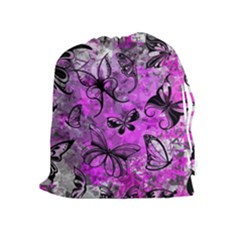 Butterfly Graffiti Drawstring Pouch (xl) by ArtistRoseanneJones