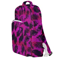 Pink Leopard Double Compartment Backpack by ArtistRoseanneJones