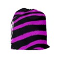 Pink Zebra Drawstring Pouch (XL) View2