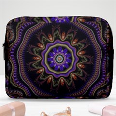 Fractal Vintage Colorful Decorative Make Up Pouch (large) by Pakrebo