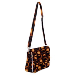 Bubbles Background Abstract Brown Shoulder Bag With Back Zipper by Pakrebo