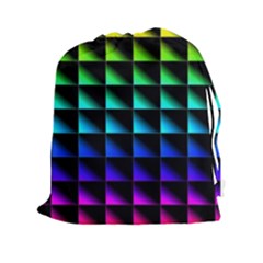 Rainbow Colour Bright Background Drawstring Pouch (xxl) by Pakrebo