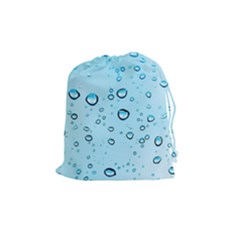 Drops Water Pane Rain Glass Drawstring Pouch (medium) by Pakrebo