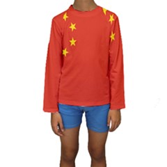 China Flag Kids  Long Sleeve Swimwear by FlagGallery