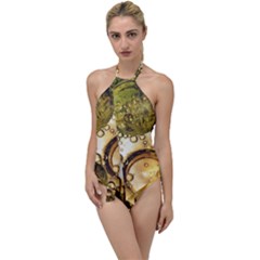 Bubbles Fantasy Green Design Go With The Flow One Piece Swimsuit by Pakrebo