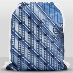 Abstract Architecture Azure Drawstring Bag (large) by Pakrebo