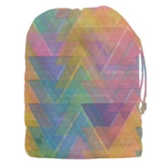 Triangle Pattern Mosaic Shape Drawstring Pouch (xxxl) by Pakrebo