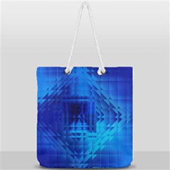 Inary Null One Figure Abstract Full Print Rope Handle Tote (large) by Pakrebo