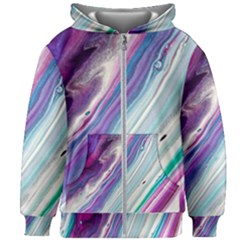 Color Acrylic Paint Art Painting Kids  Zipper Hoodie Without Drawstring by Pakrebo