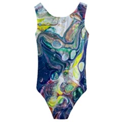Paint Acrylic Paint Art Colorful Kids  Cut-out Back One Piece Swimsuit by Pakrebo
