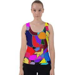 Crazycolorabstract Velvet Tank Top by bloomingvinedesign