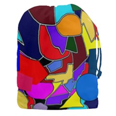 Crazycolorabstract Drawstring Pouch (xxxl) by bloomingvinedesign