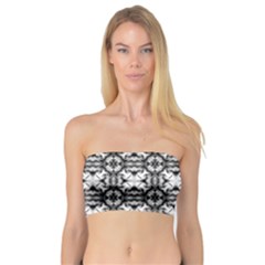 Seamless Wallpaper Pattern Ornamen Black White Bandeau Top by Pakrebo
