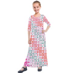 Springtemptation Kids  Quarter Sleeve Maxi Dress by designsbyamerianna