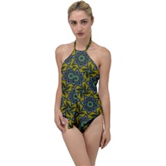 Seamless Wallpaper Digital Art Go With The Flow One Piece Swimsuit by Pakrebo