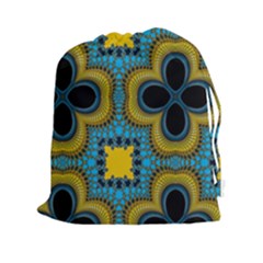 Seamless Pattern Ornament Wallpaper Drawstring Pouch (xxl) by Pakrebo