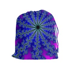 Fractal Abstract Background Digital Drawstring Pouch (xl) by Pakrebo