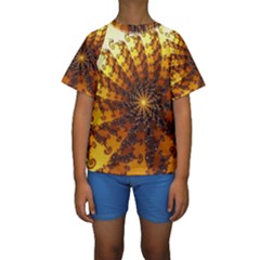 Background Colorful Graphic Design Kids  Short Sleeve Swimwear by Pakrebo