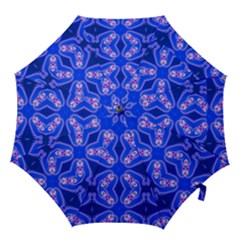 Seamless Fractal Blue Wallpaper Hook Handle Umbrellas (large) by Pakrebo