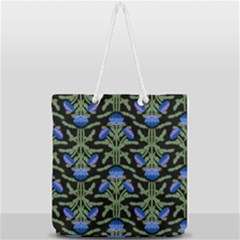 Pattern Thistle Structure Texture Full Print Rope Handle Tote (large) by Pakrebo