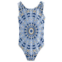 Arabesque Mandala Decorative Kids  Cut-out Back One Piece Swimsuit by Pakrebo
