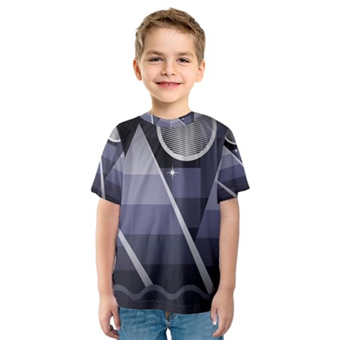Background Stylized Scenery Kids  Sport Mesh Tee by Pakrebo