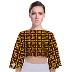Rby-2-5 Tie Back Butterfly Sleeve Chiffon Top by ArtworkByPatrick