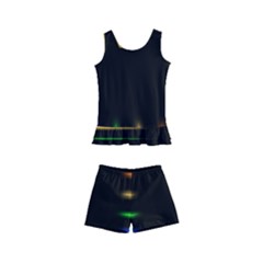 Neon Light Abstract Pattern Kids  Boyleg Swimsuit by Mariart
