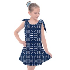 Background Blue Kids  Tie Up Tunic Dress by HermanTelo