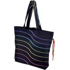 Wallpaper Background Colors Neon Drawstring Tote Bag by Bajindul
