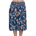 Midnight Florals Velvet Flared Midi Skirt View1
