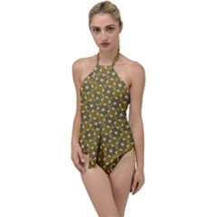 Digital Art Art Artwork Abstract Texture Go With The Flow One Piece Swimsuit by Pakrebo