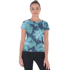 Graphic Design Wallpaper Abstract Short Sleeve Sports Top  by Pakrebo