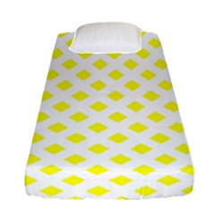 Yellow White Fitted Sheet (single Size) by HermanTelo