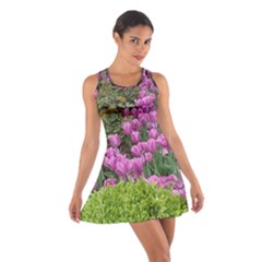 Late April Purple Tulip Cotton Racerback Dress by Riverwoman