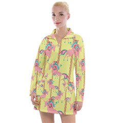 Unicorn Carousel Women s Long Sleeve Casual Dress by VeataAtticus