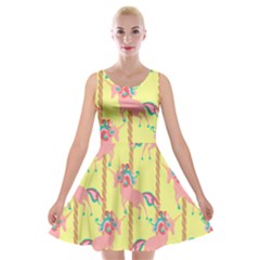 Unicorn Carousel Velvet Skater Dress by VeataAtticus