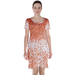 Scrapbook Orange Shades Short Sleeve Nightdress by HermanTelo