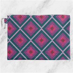 Purple Textile And Fabric Pattern Canvas Cosmetic Bag (xxl) by Pakrebo