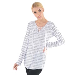 Binary Background Tie Up Tee by Bajindul