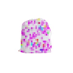 Pixelpink Drawstring Pouch (small) by designsbyamerianna
