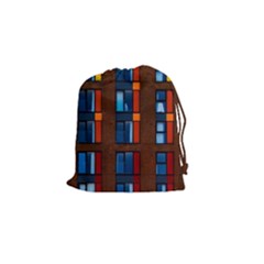 Architecture Color Colour Windows Drawstring Pouch (small) by Pakrebo