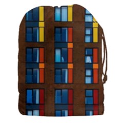 Architecture Color Colour Windows Drawstring Pouch (xxxl) by Pakrebo