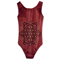Elegant Decorative Celtic Knot Kids  Cut-out Back One Piece Swimsuit by FantasyWorld7