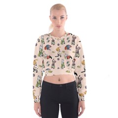 Funny Cats Cropped Sweatshirt by Sobalvarro