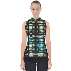 Architectural Design Architecture Building Cityscape Mock Neck Shell Top by Pakrebo