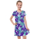 Ice Cream Tropical Pattern Blue Kids  Cross Web Dress View1